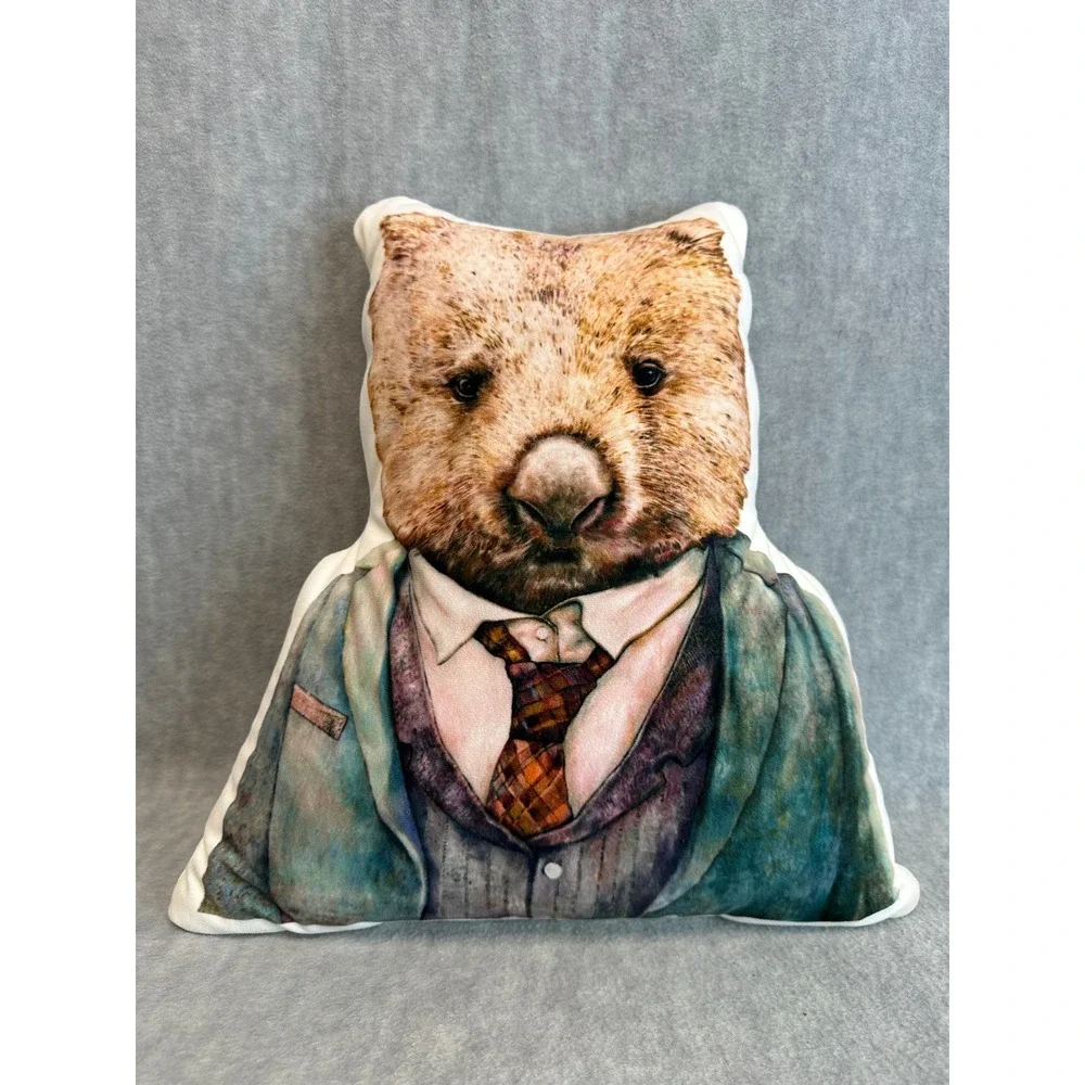 Adorable‎ Wombat in Suit Novelty Shaped Pillow Toy